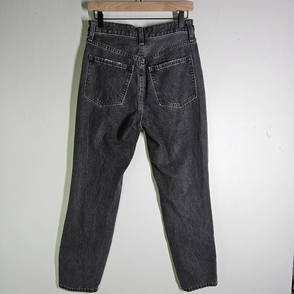 Old Navy OG Straight Extra High Waist Distressed Jeans 6 Faded Black - Picture 7 of 9